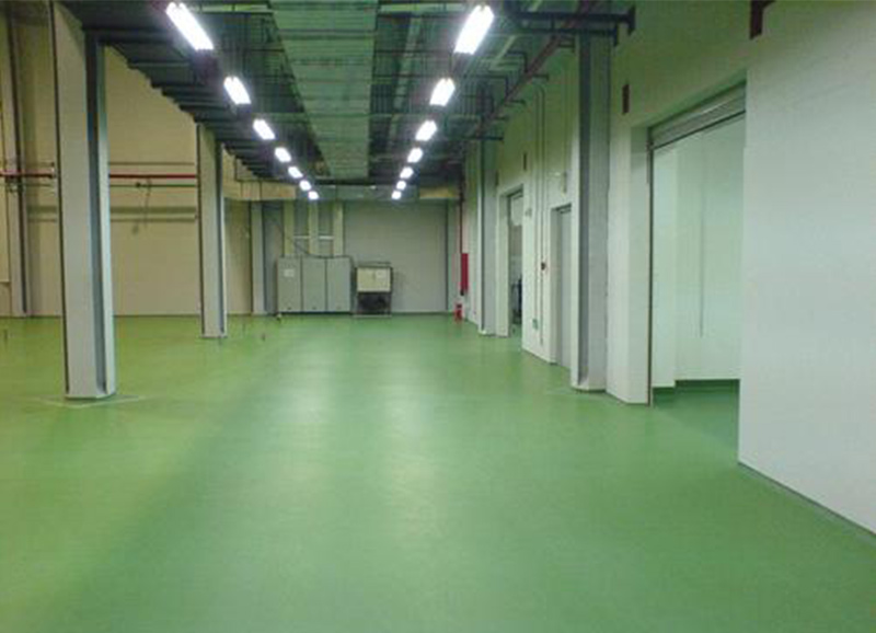 山東某工廠，水性環(huán)氧啞光地坪